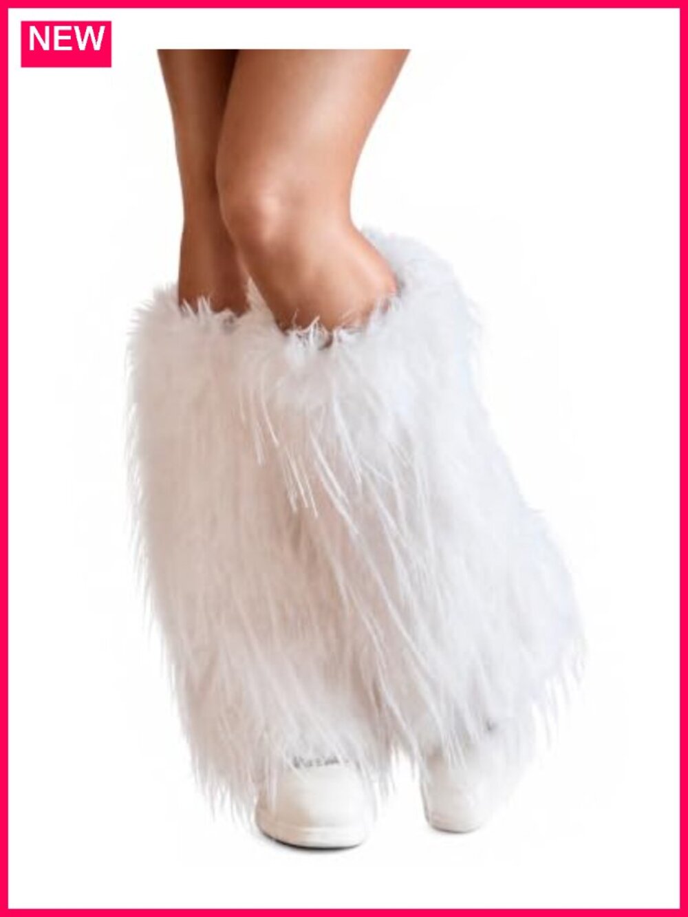 Faux Fur Leg Warmers Fluffy Boot Covers Ribbed Cuff
